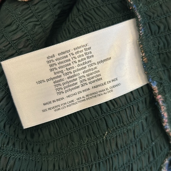 SAM EDELMAN Misha Printed Smocked Ruffle Top - Picture 12 of 12